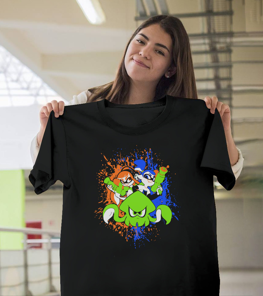 Splatoon Ink Your Turf Battle Squid and Inklings T-Shirt
