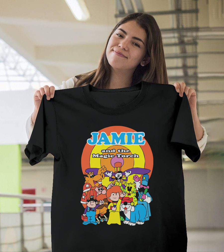 JAMIE And The Magic Torch Characters Ensemble Retro T-Shirt
