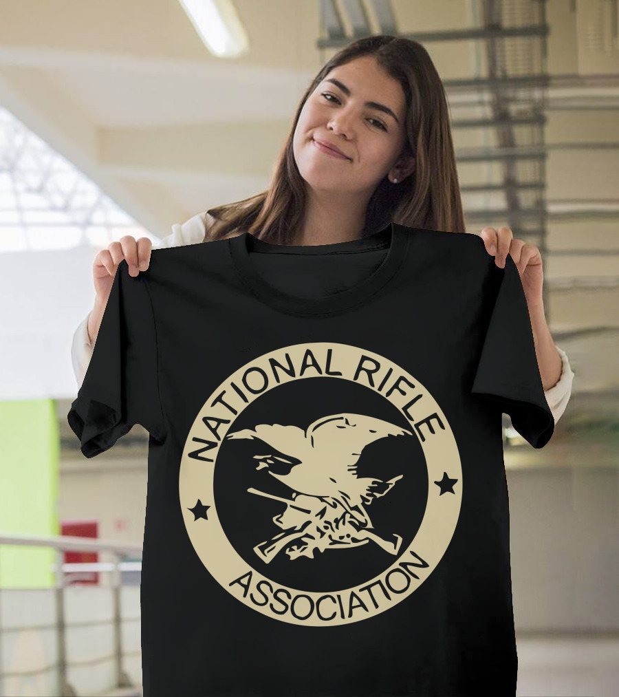 National Rifle Association Eagle Emblem with Crossed Rifles T-Shirt