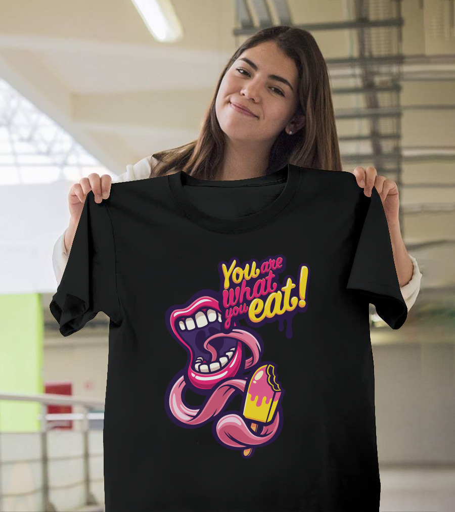 You Are What You Eat Icecream Eater Popsicle Mouth T-Shirt