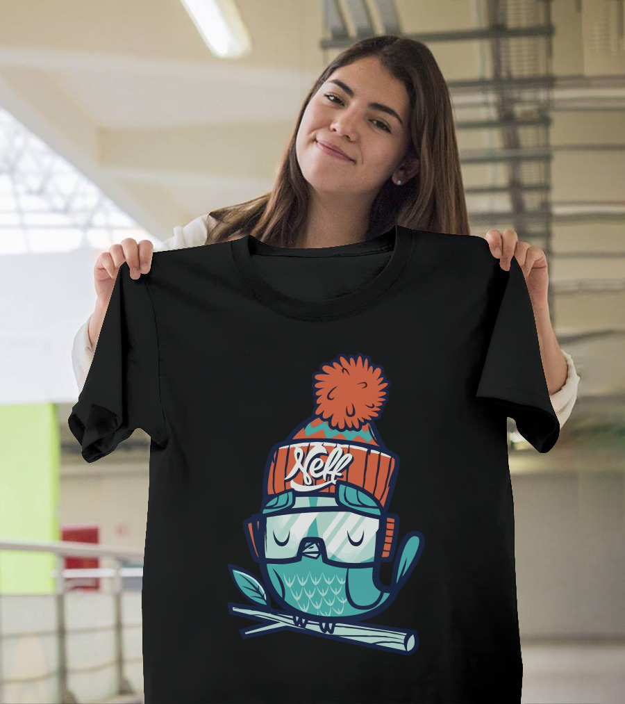 Neft Owl with Pom-Pom Beanie and Glasses T-Shirt