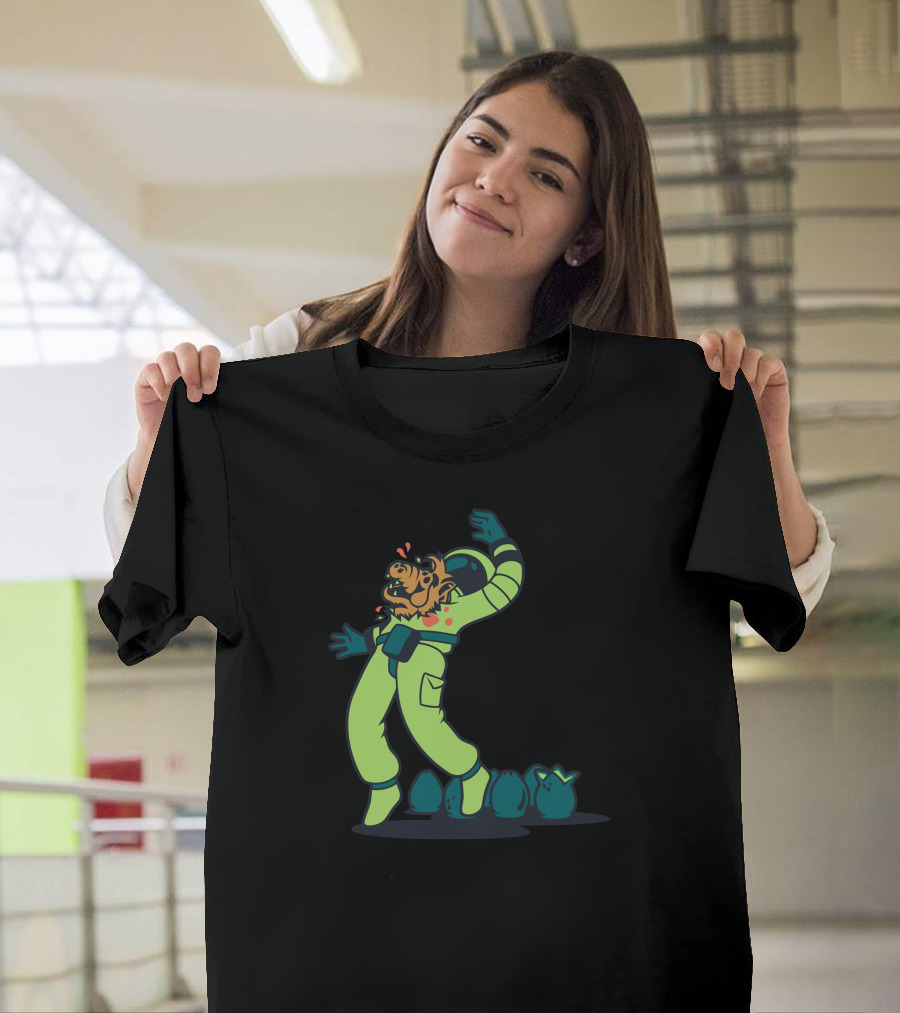 Alfburster Alien Parody Space Creature Encounter T-Shirt