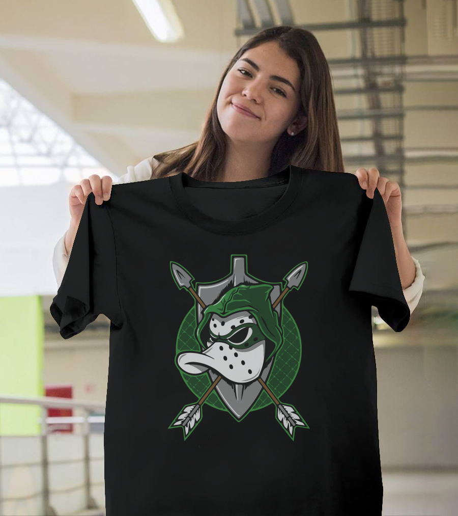 Arrow Ducks Medieval Warrior Mask with Crossed Arrows T-Shirt