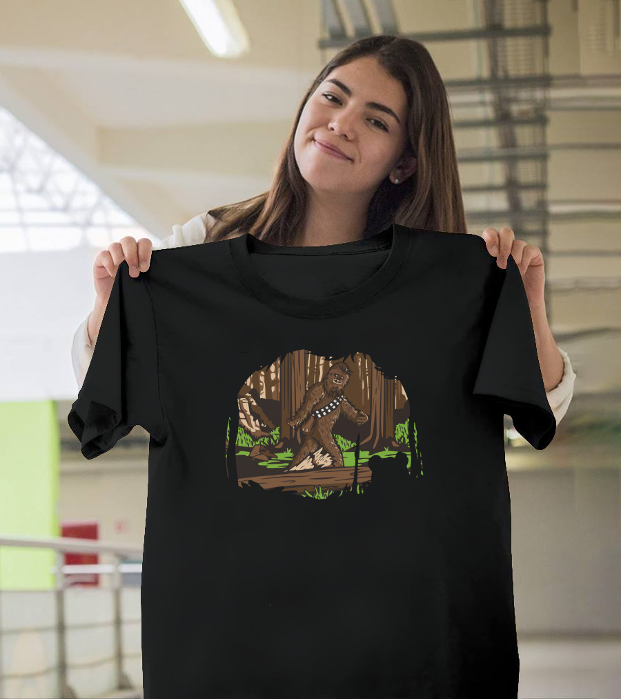 Bigfoot Chewbacca Forest Walk T-Shirt