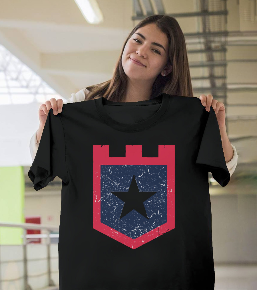 Land Of The Free1 Star Emblem Shield T-Shirt