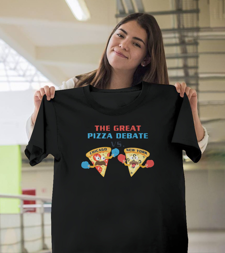 THE GREAT PIZZA DEBATE CHICAGO VS NEW YORK T-Shirt