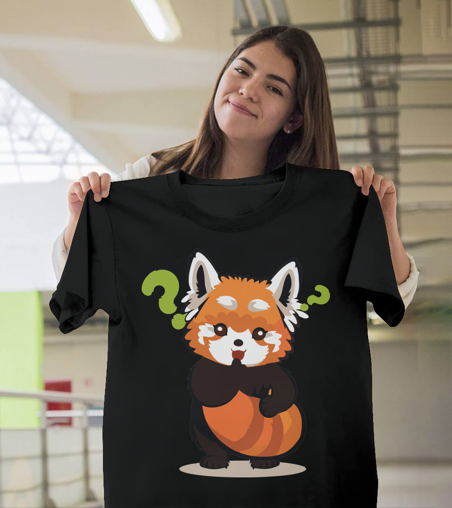 Red Fox Curious Cartoon Illustration T-Shirt