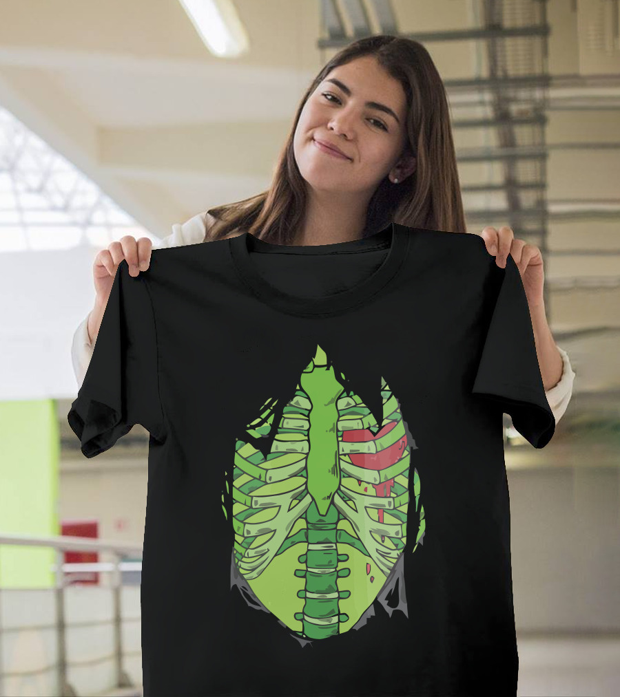 Skeletal Alien Ribcage T-Shirt