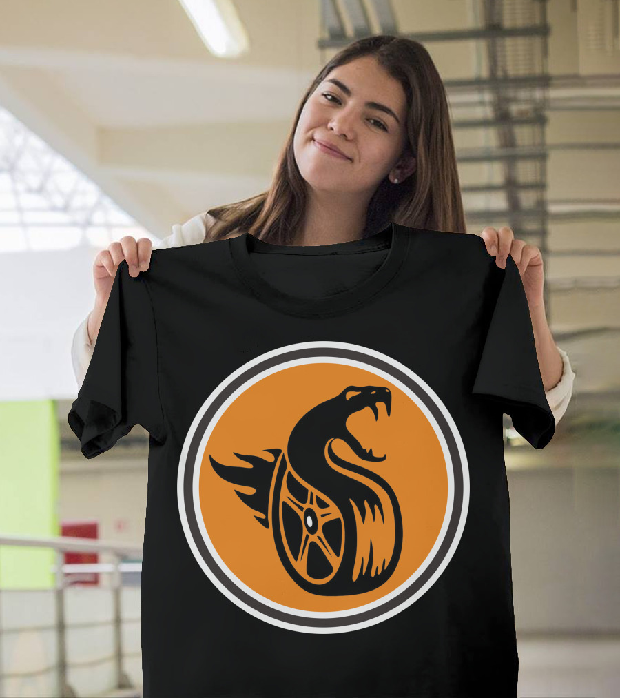Turbo Snake Flaming Tire Badge T-Shirt