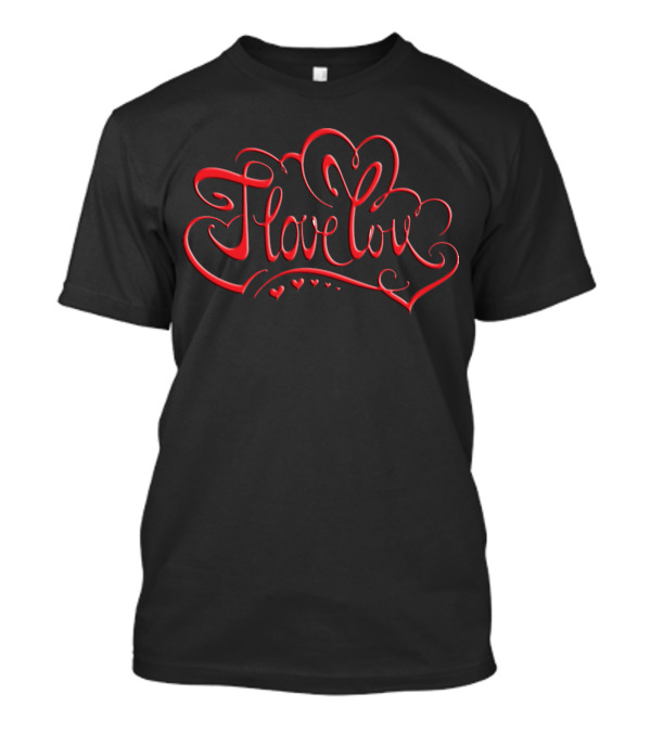 Love You Red Hearts T-Shirt