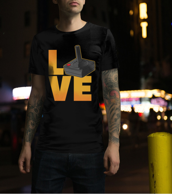 LOVE Joystick Retro Gaming T-Shirt