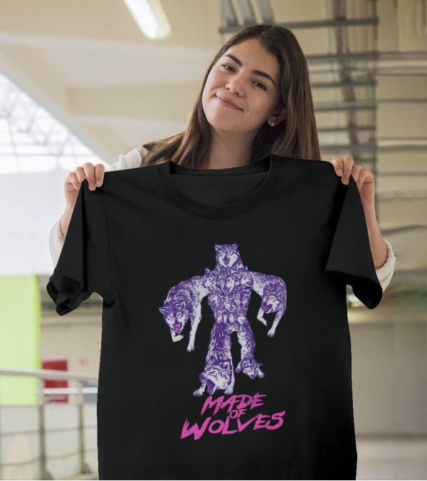 Made Of Wolves Purple Wolf-Man Composition T-Shirt