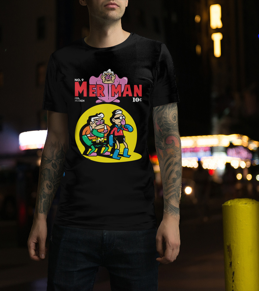Merman No. 9 Feb March 10¢ Comic Cover Style Retro Cartoon Characters T-Shirt
