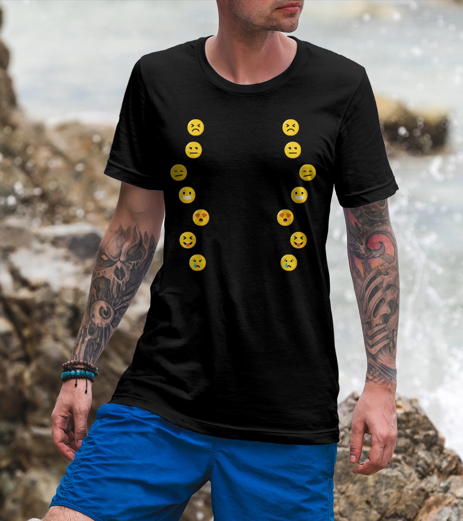Monday Tuesday Wednesday Thursday Friday Saturday Sunday Emoji Moods Of The Week T-Shirt