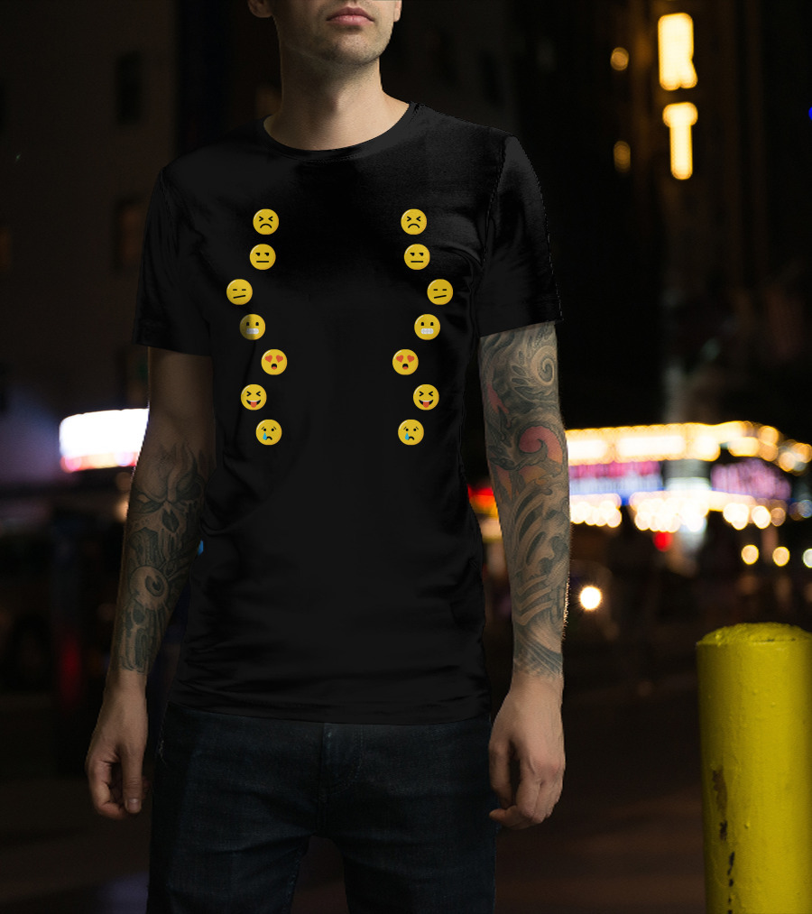 Monday Tuesday Wednesday Thursday Friday Saturday Sunday Emoji Moods Of The Week T-Shirt
