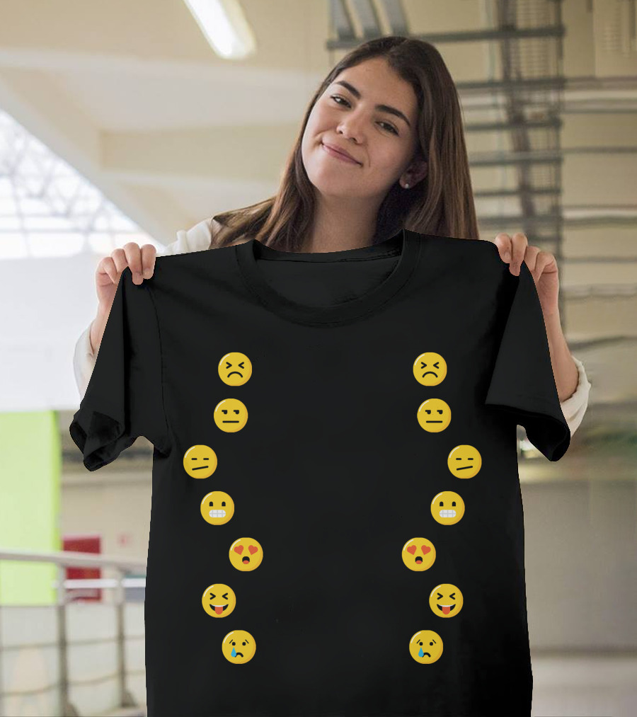 Monday Tuesday Wednesday Thursday Friday Saturday Sunday Emoji Moods Of The Week T-Shirt