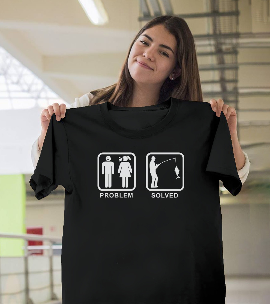 Problem Solved Fishing Icons T-Shirt