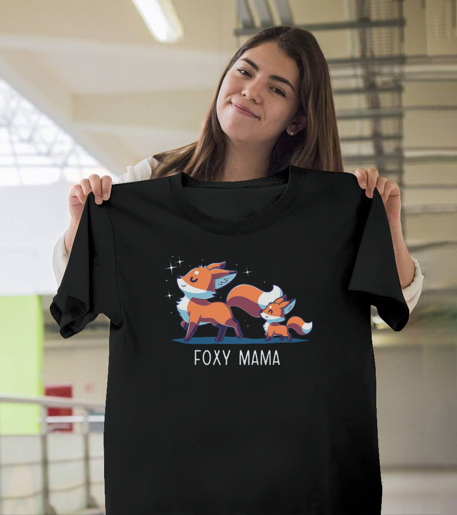 Foxy Mama Sparkling Fox Duo T-Shirt