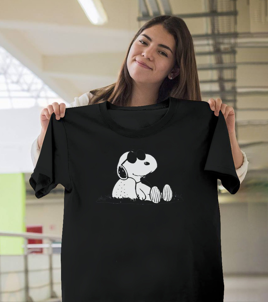 Snoopy Relaxing with Sunglasses in the Grass T-Shirt
