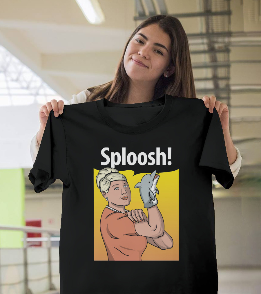 Sploosh Dolphin Puppet Strong Woman T-Shirt