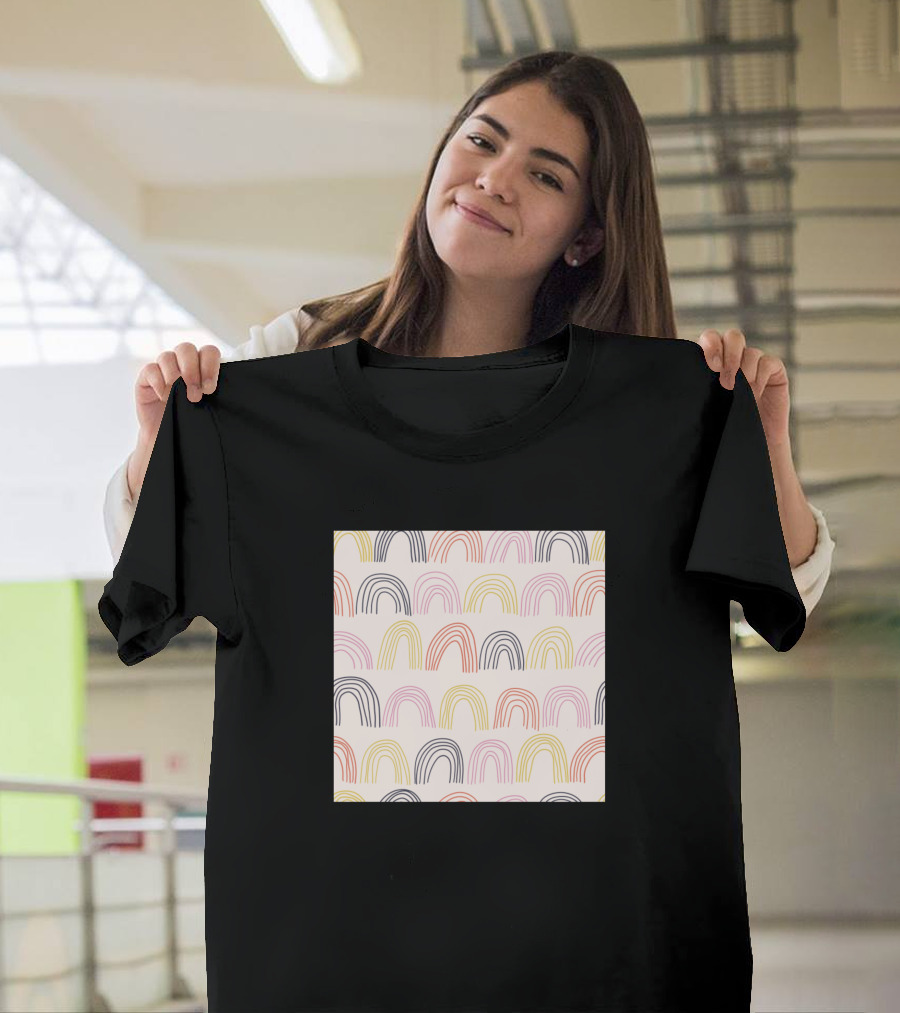 Colorful Hand Drawn Boho Rainbow T-Shirt