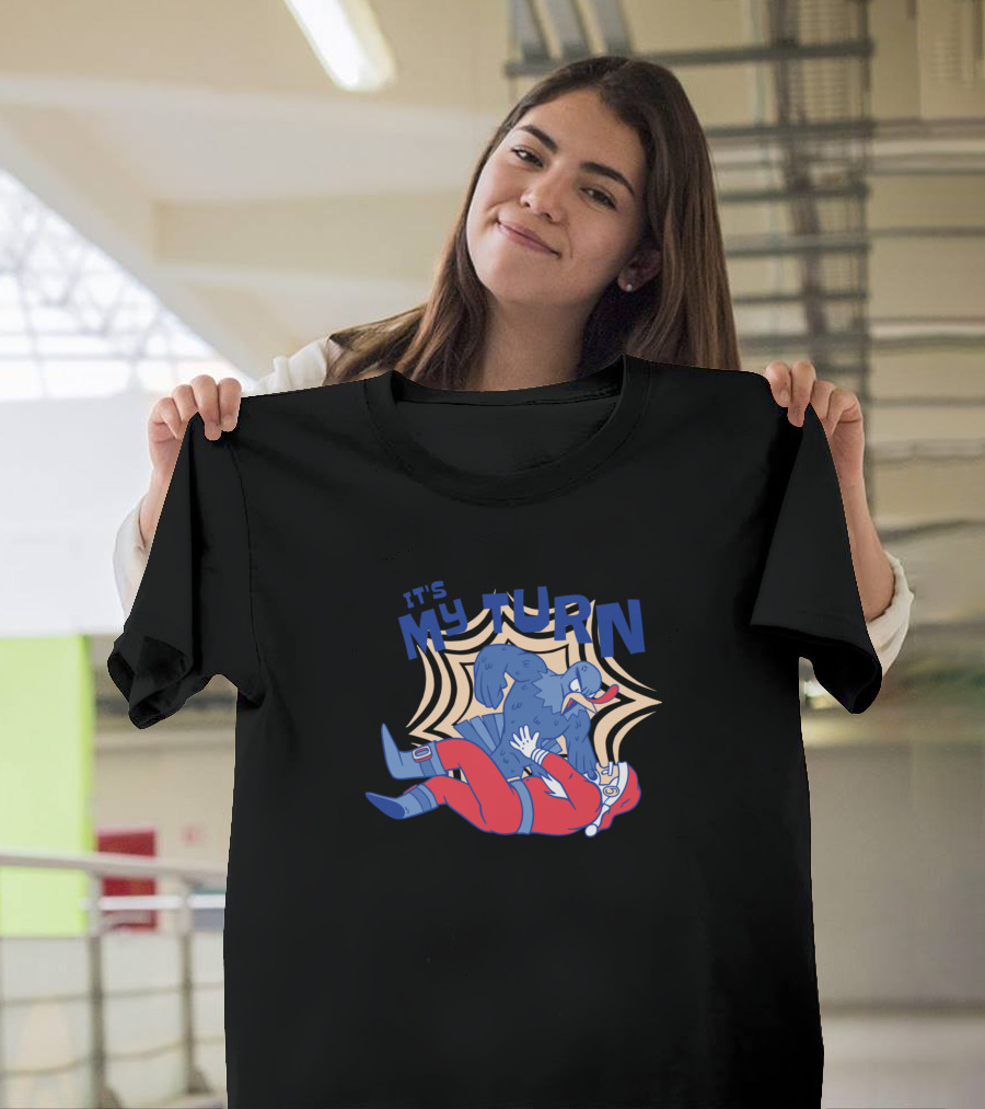 IT'S MY TURN Turkey Vs Santa Wrestling Thanksgiving T-Shirt