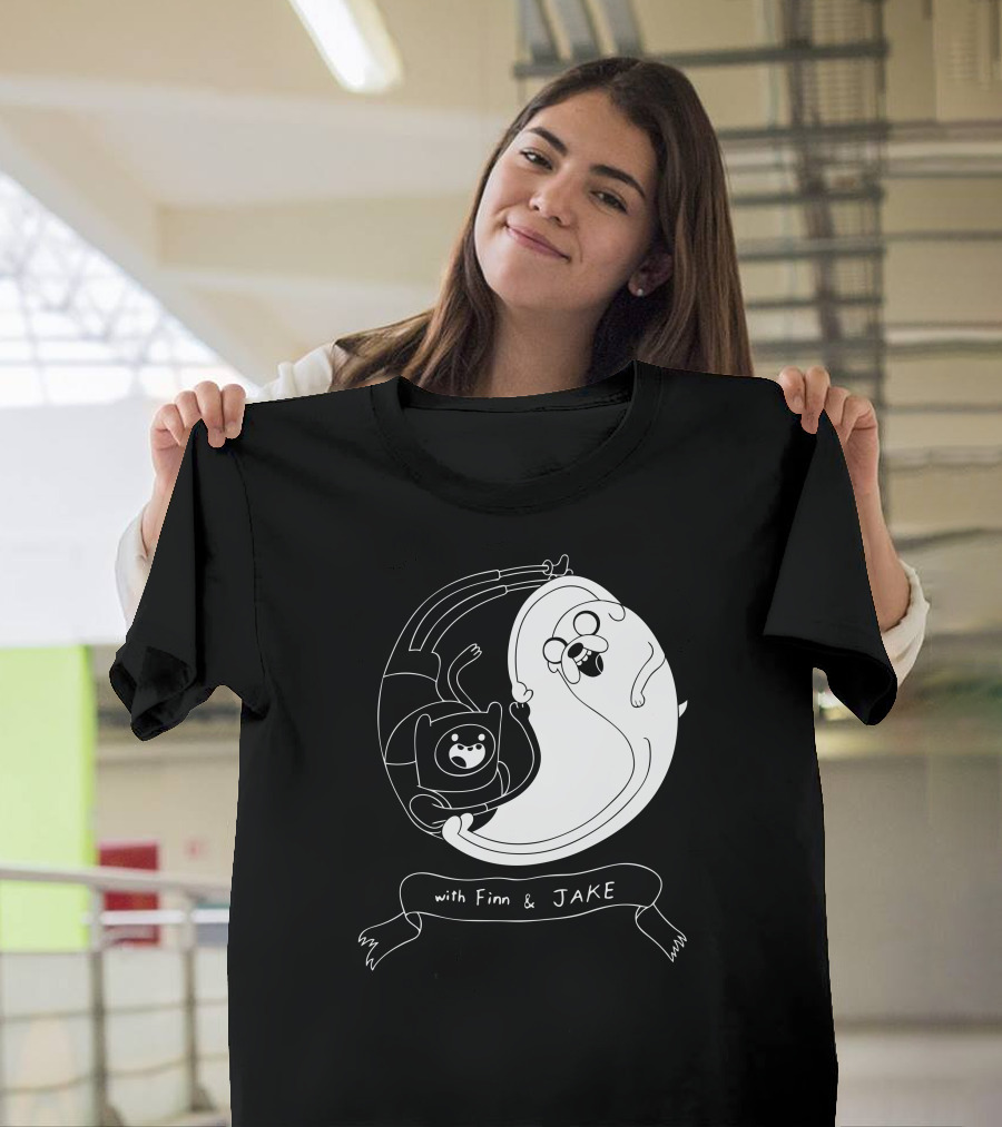 Adventure Tao With Finn And Jake Yin Yang T-Shirt