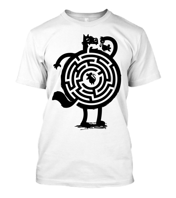 Amazing Cat Maze Eating Fish T-Shirt