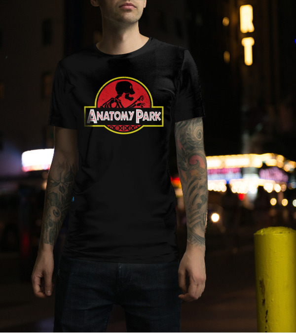 Anatomy Park Jurassic Logo Skeleton T-Shirt