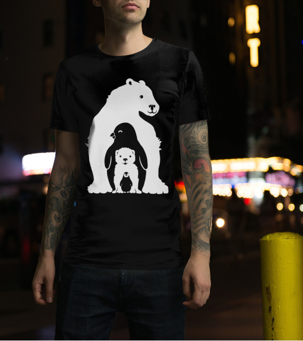 Arctic Friends Polar Bear Penguin T-Shirt