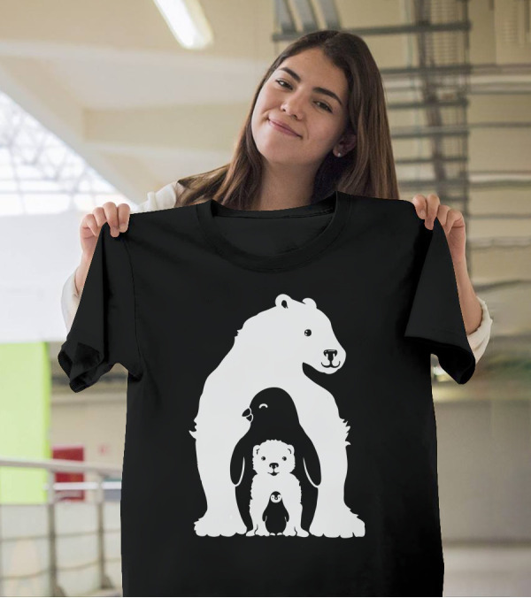 Arctic Friends Polar Bear Penguin T-Shirt