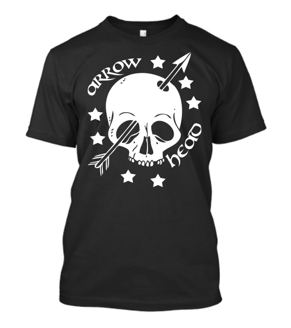 Arrow Head Skull Surrounded By Stars T-Shirt