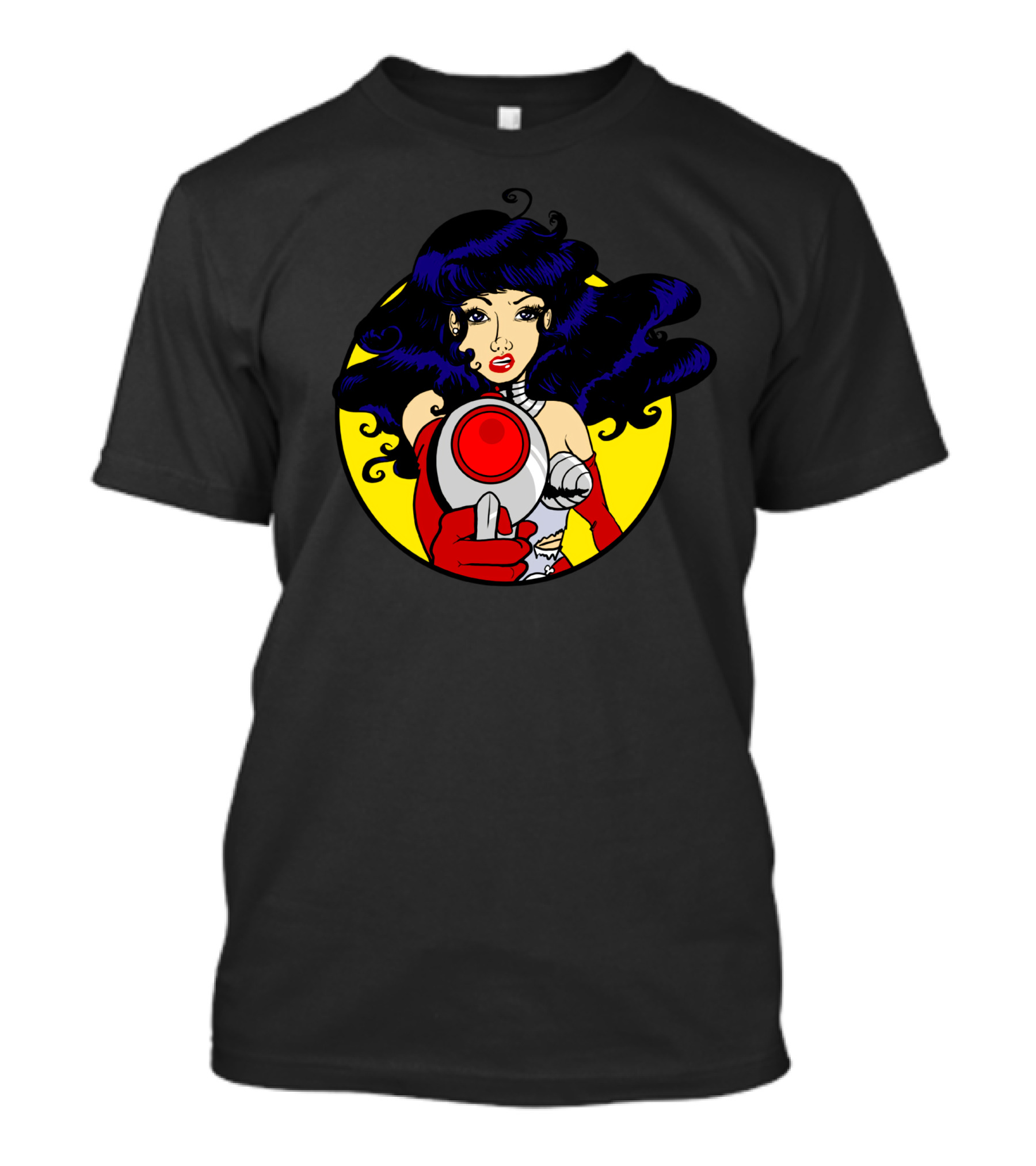 Badass Susie Retro Comic Style Space Heroine T-Shirt