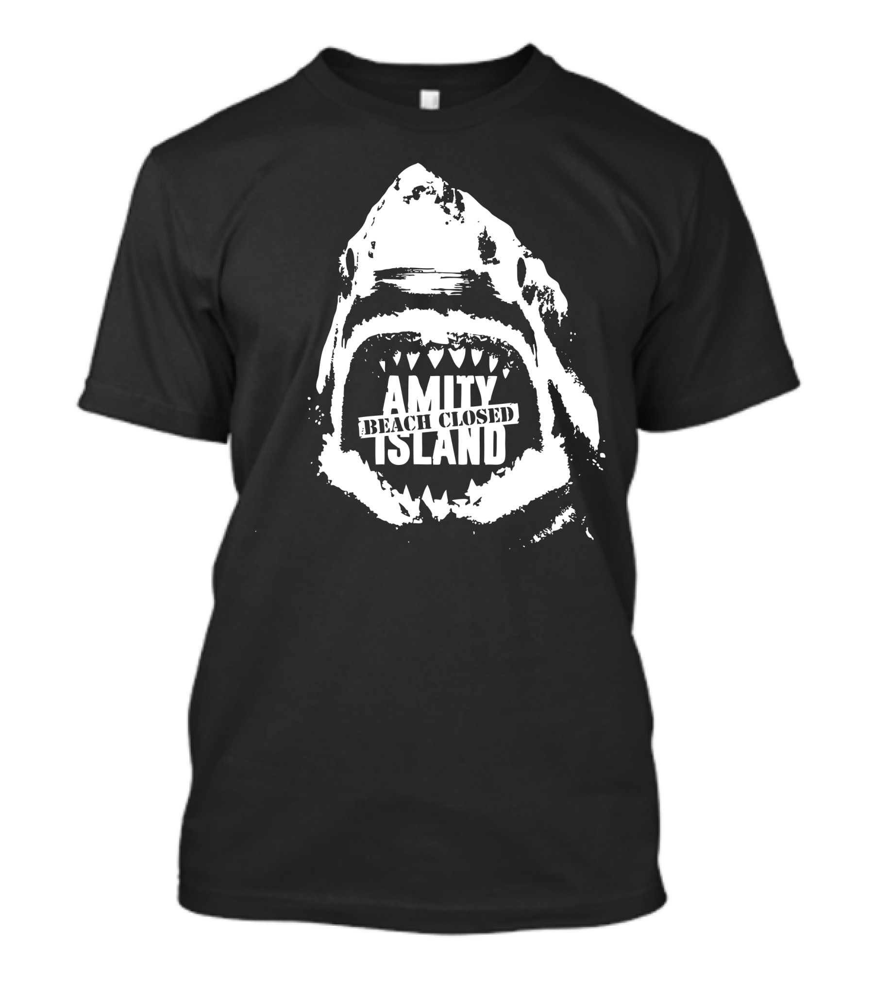 Amity Island Beach Closed Shark Warning Jaws T-Shirt