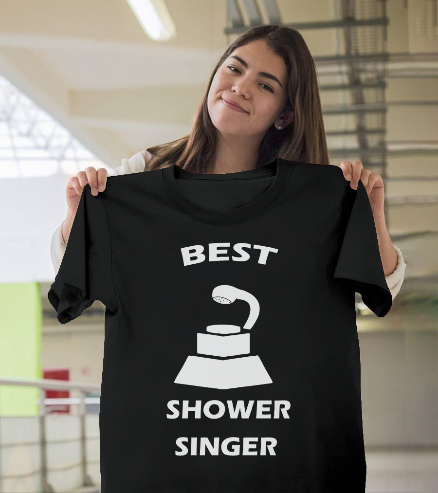 Best Shower Singer Trophy Microphone T-Shirt