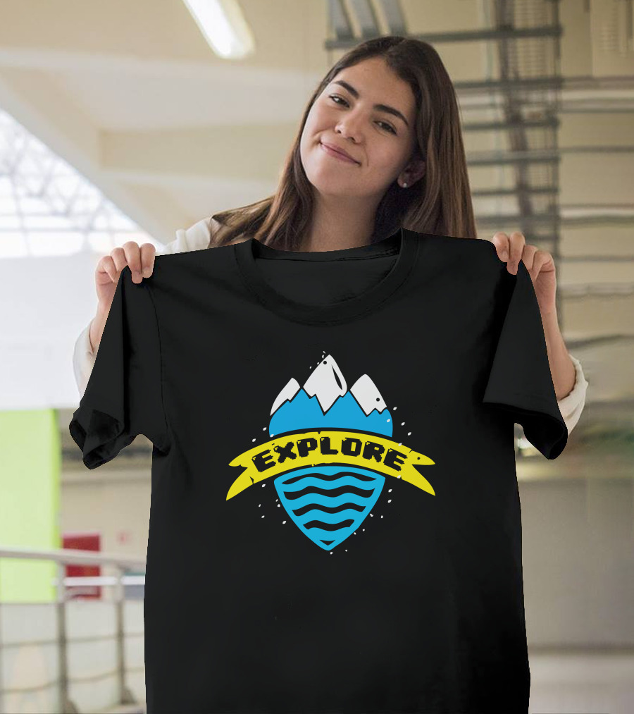 Explore Mountains and Waves Adventure T-Shirt
