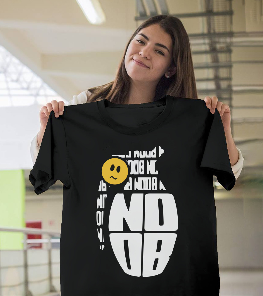 Noob Grenade with Sad Face Emoticon T-Shirt