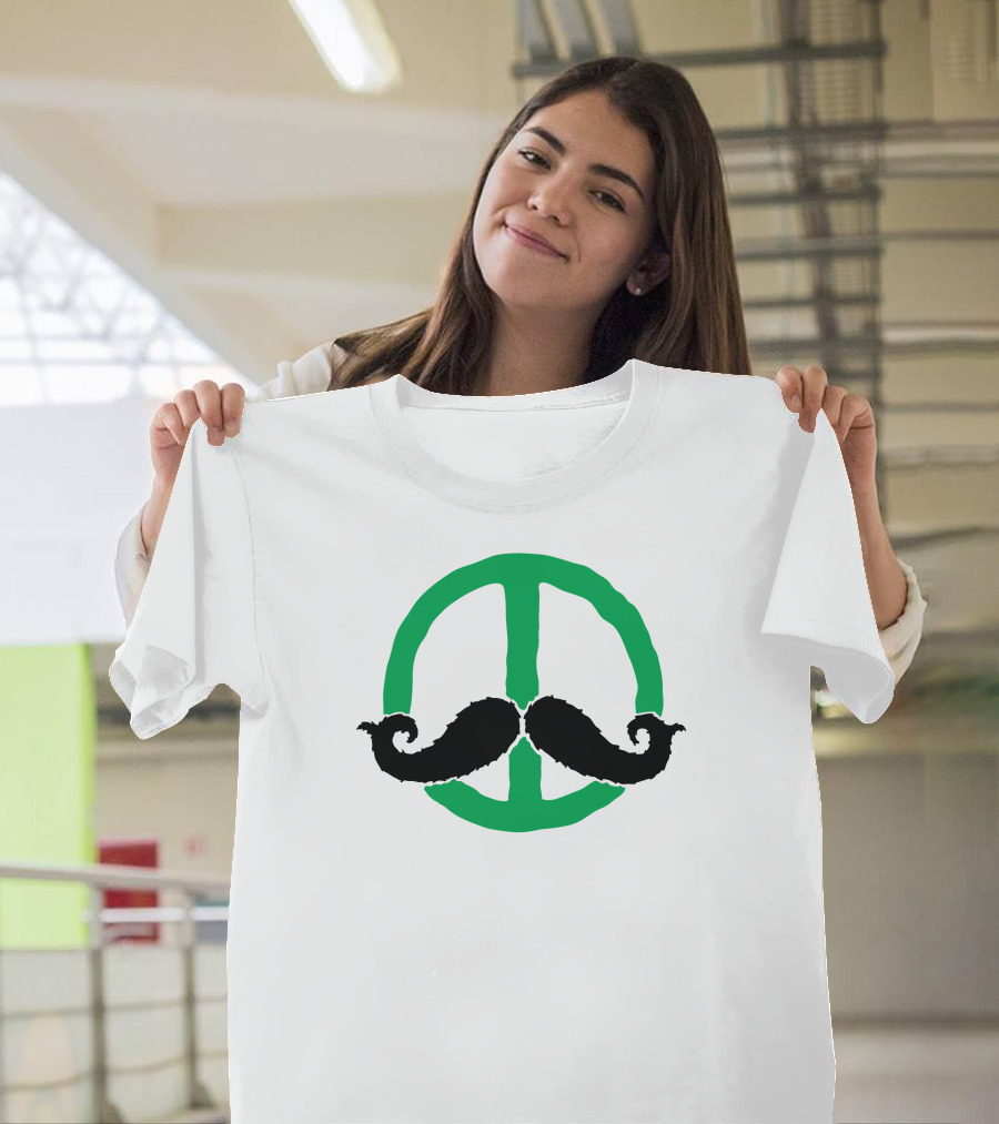 Peace Dude Moustache T-Shirt