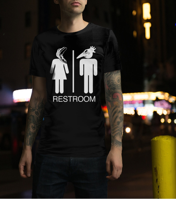 Restroom For The Recently Deceased Beetlejuice Inspired Sign T-Shirt