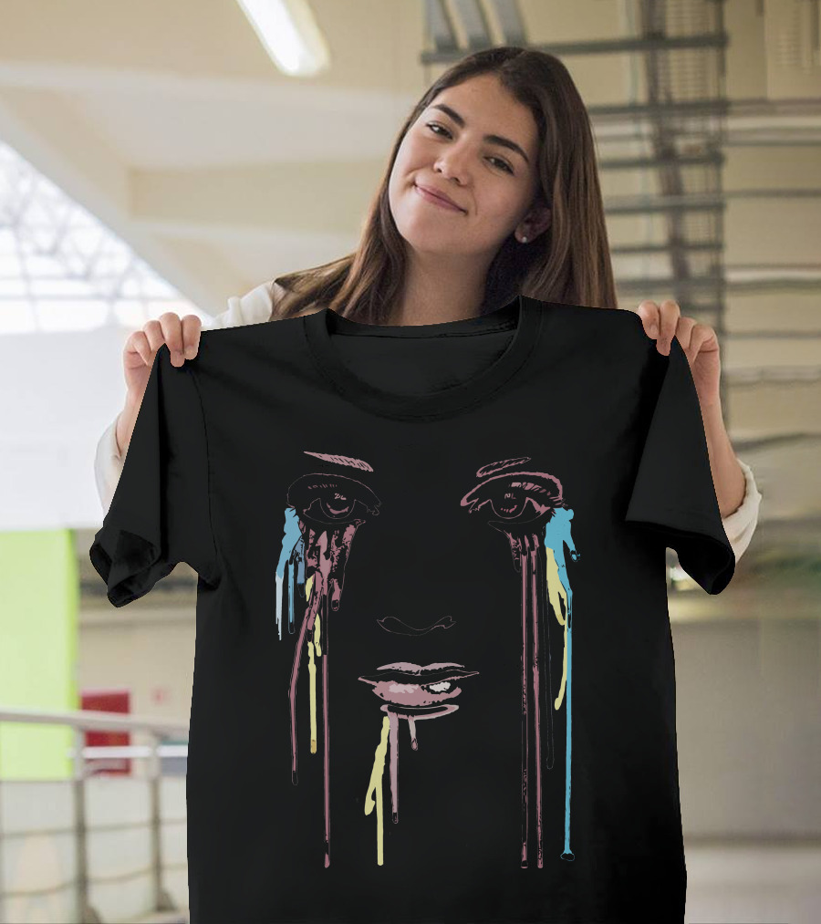 Watercolor Eyes Dripping Tears in Pastels T-Shirt