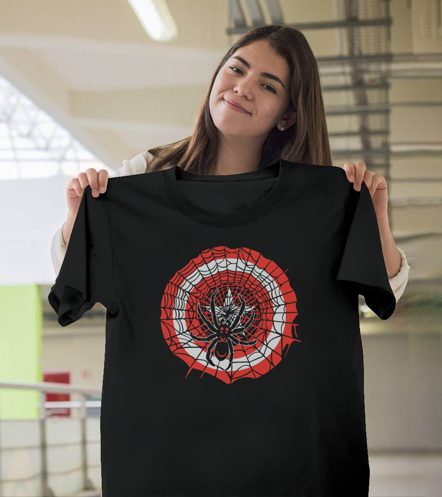 Spider and Star Red Web Target T-Shirt