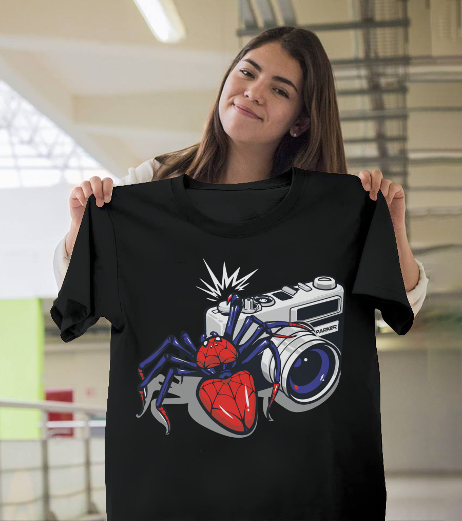 Spider Camera Parker T-Shirt