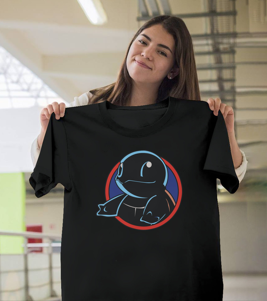 Squir Tracy Retro Blue Turtle Badge T-Shirt