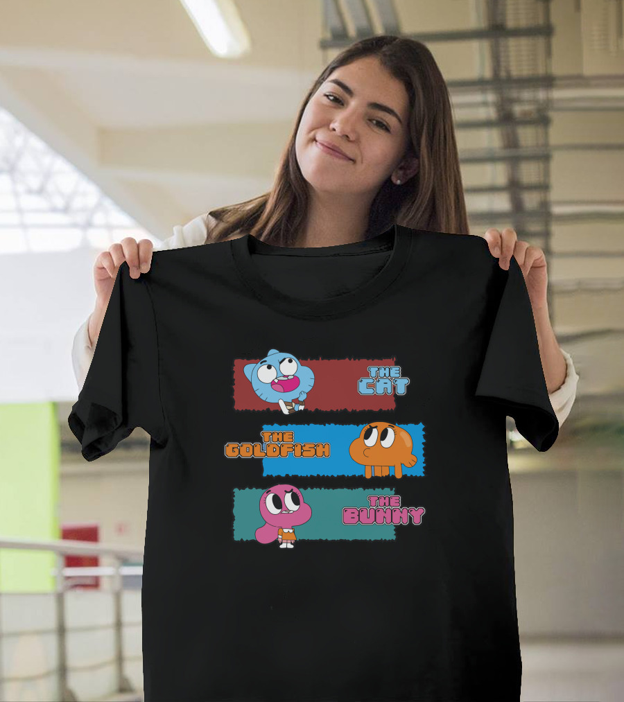 The Cat The Goldfish And The Bunny The Amazing World of Gumball Characters T-Shirt