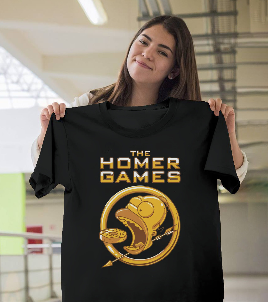 The Homer Games Donut Arrow Icon in Golden Ring T-Shirt