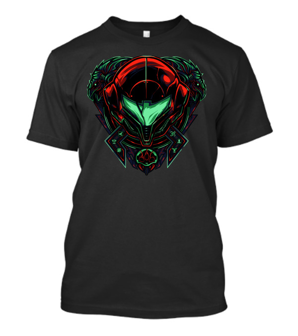 Samus Aran The Prime Hunter Armor Helmet Emblem T-Shirt