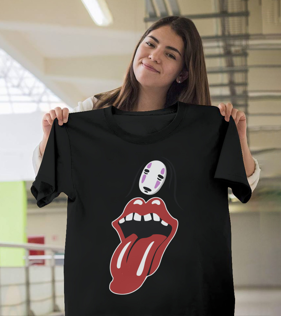 The Rolling Stomach Spirited No Face and Tongue Combination T-Shirt