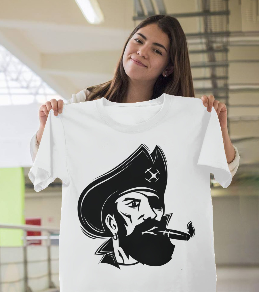 Highres Pirate Smoking Cigar T-Shirt