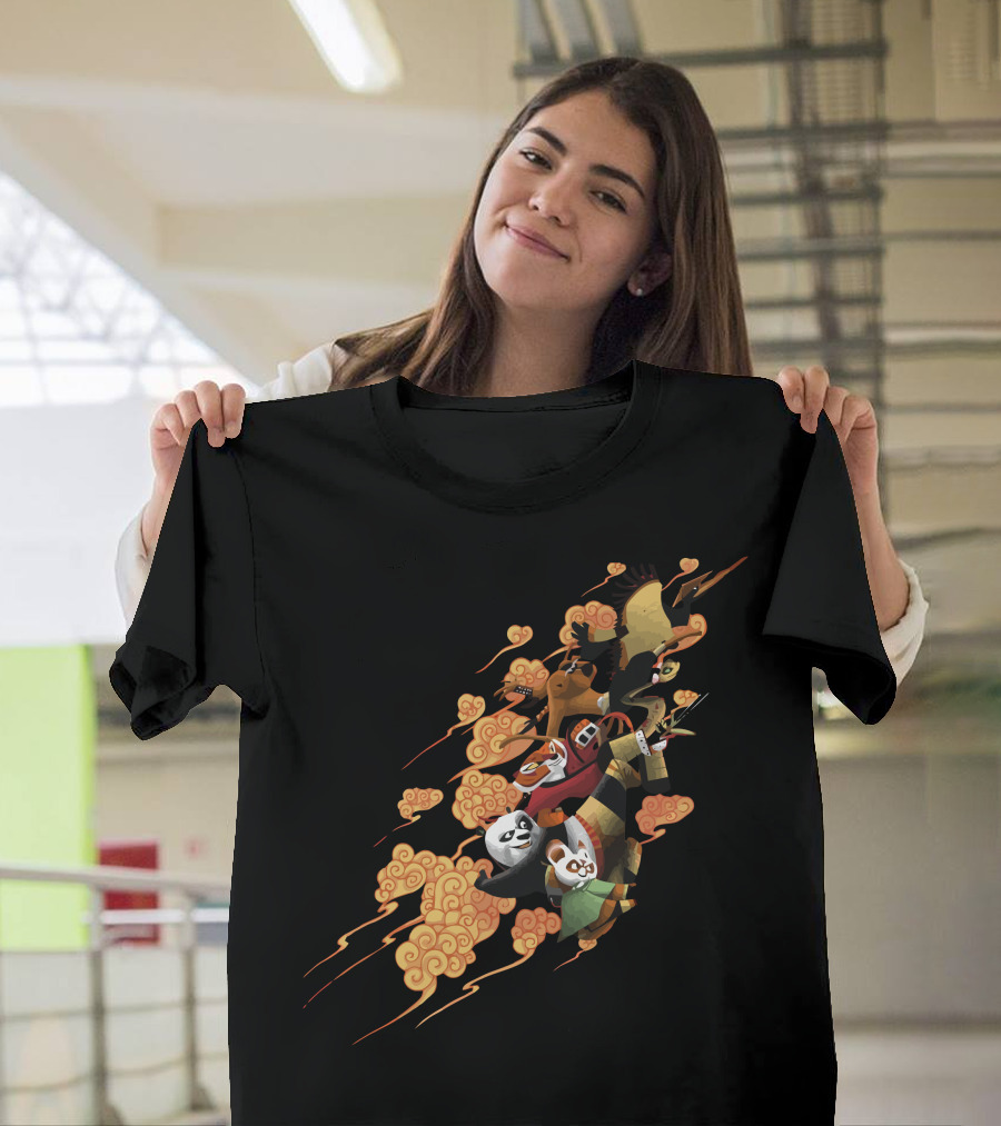 Kung Fu Masters Attack Cloud Formation T-Shirt