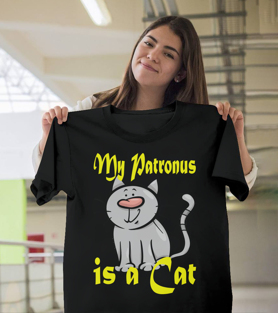 My Patronus Is A Cat Funny Cartoon T-Shirt